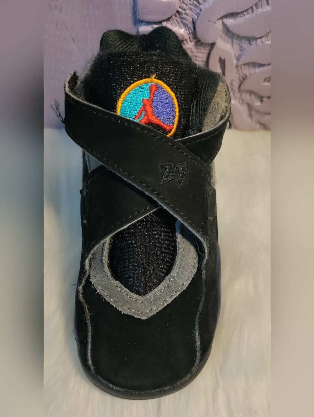 Nike Air Jordan 8 Retro Aqua Toddler Shoes Black Size 7C
